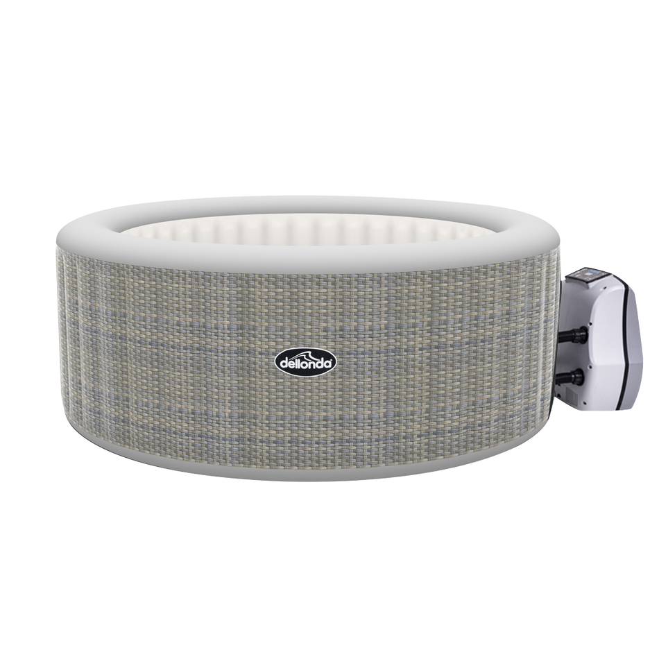 Dellonda DL91  4-6 Person Inflatable Hot Tub/Spa with Smart Pump - Rattan Effect