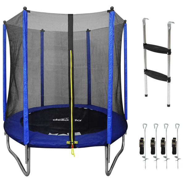 Sealey DL92 Dellonda Heavy-Duty Outdoor Trampoline with Safety Enclosure Net, Anchors & Ladder 6ft