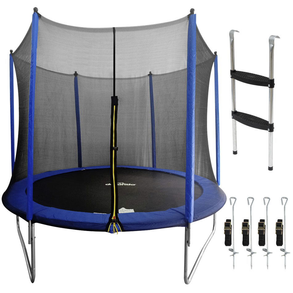 Dellonda DL94  Heavy-Duty Outdoor Trampoline with Safety Enclosure Net, Anchors & Ladder 10ft