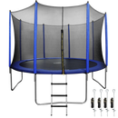 Dellonda DL95  Heavy-Duty Outdoor Trampoline with Safety Enclosure Net, Anchors & Ladder 12ft