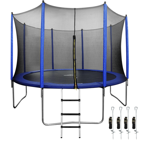 Sealey DL95 Dellonda Heavy-Duty Outdoor Trampoline with Safety Enclosure Net, Anchors & Ladder 12ft