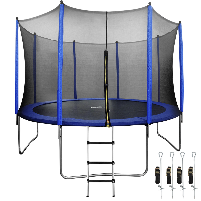 Sealey DL95 Dellonda Heavy-Duty Outdoor Trampoline with Safety Enclosure Net, Anchors & Ladder 12ft