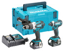 Makita DLX2145TJ 2 Piece Combo Kit LXT 1x DHP458 Impact Driver and 1x DTD152 Impact Driver 2x 5 a.h Batteries