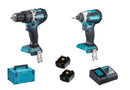 Makita DLX2180TJ Combo Kit LXT, 1x DHP484 18V Brushless Combi Drill, 1x DTD153 18V Brushless Impact Driver