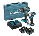 Makita DLX2414ST Combi Drill & Impact Driver Kit with 2x BL1850B Batteries & Charger