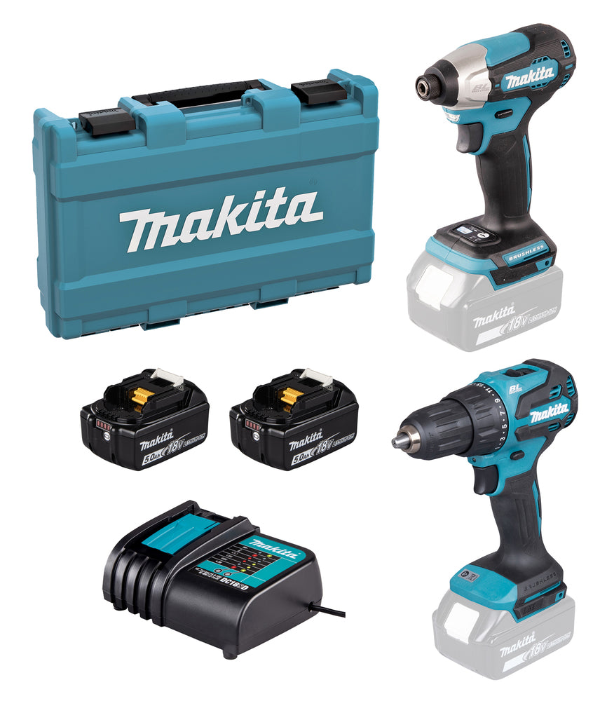 Makita DLX2539ST 2 Piece Combo Kit LXT 2 Piece Combo Kit LXT DHP490 Combi Drill and DTD157 Impact Driver