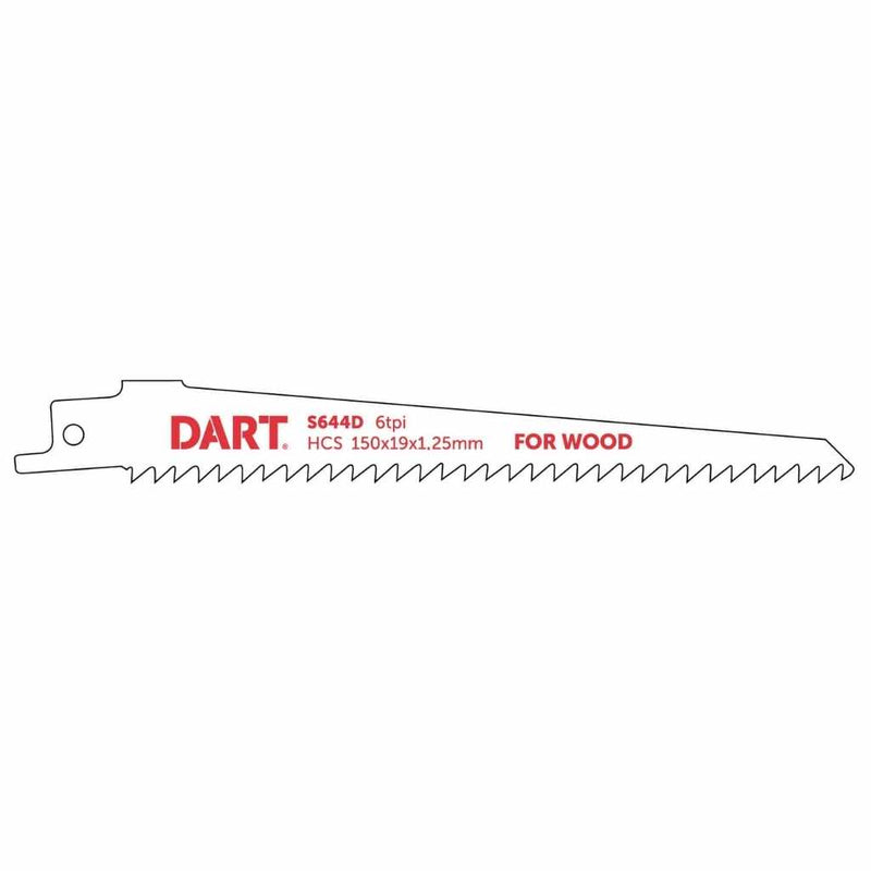 DART DRB52  S644D Wood Cutting Reciprocating Blade Pk 5