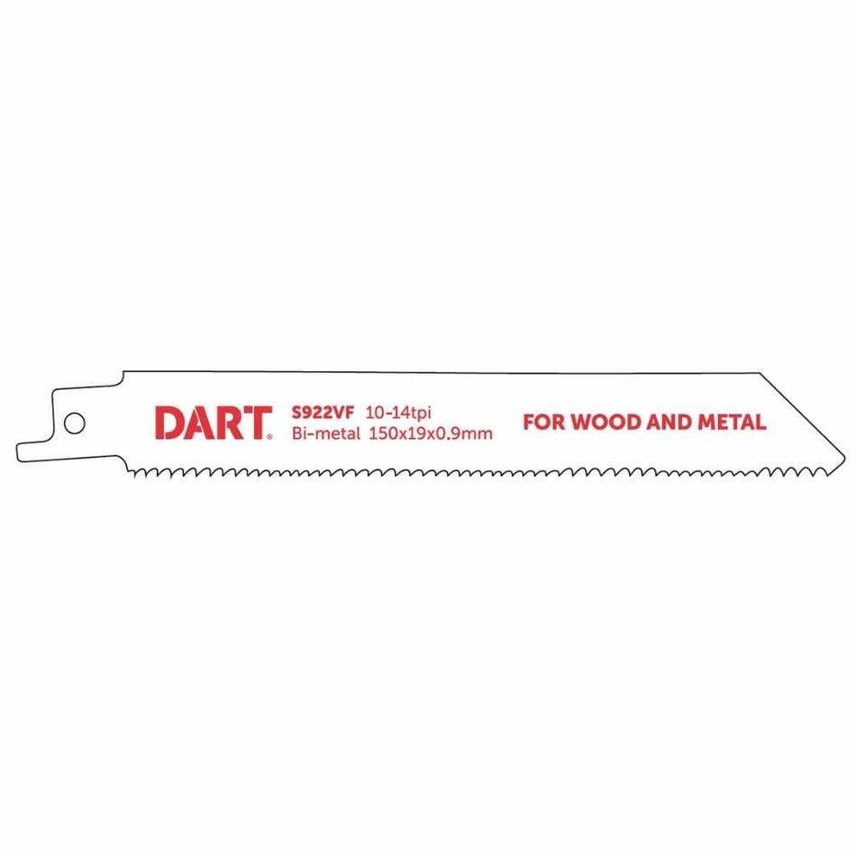 DART DRB77  S922VF Wood & Metal Cutting Recip Blade Pk5