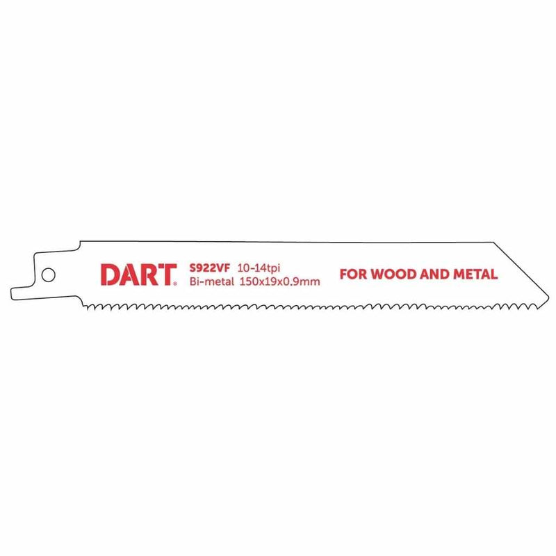 DART DRB77  S922VF Wood & Metal Cutting Recip Blade Pk5