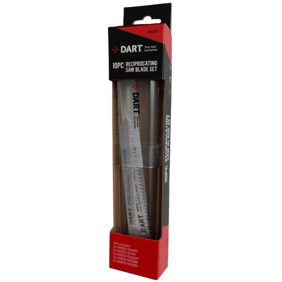 DART DRBSET10  10 Piece Reciprocating Saw Blade Set