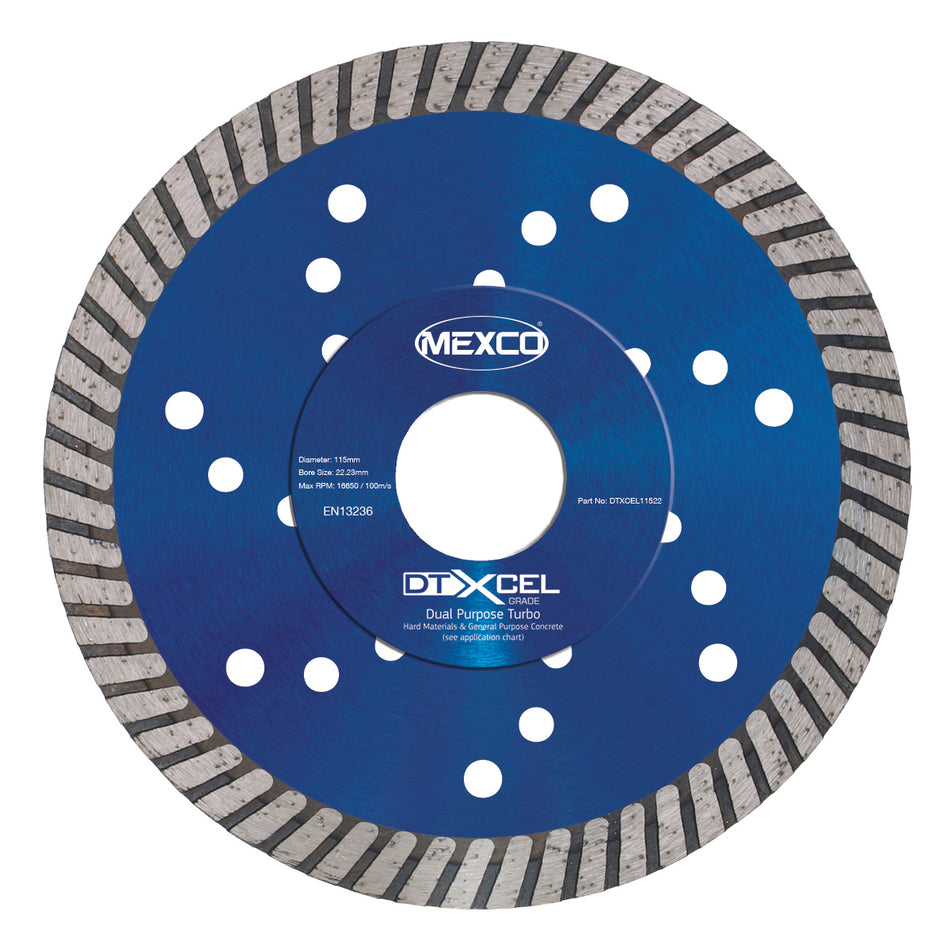 Mexco DTXCEL11522 115MM DUAL PURPOSE-TURBO XCEL GRADE