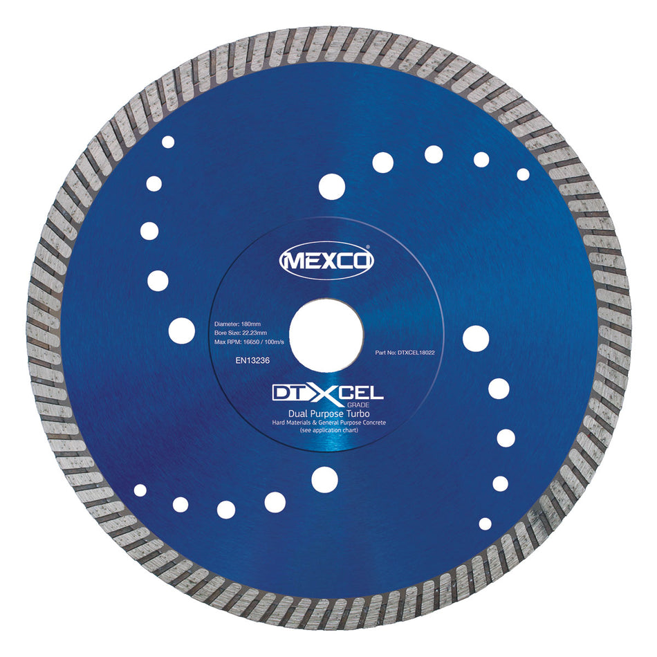 Mexco DTXCEL18022 180MM DUAL PURPOSE-TURBO XCEL GRADE