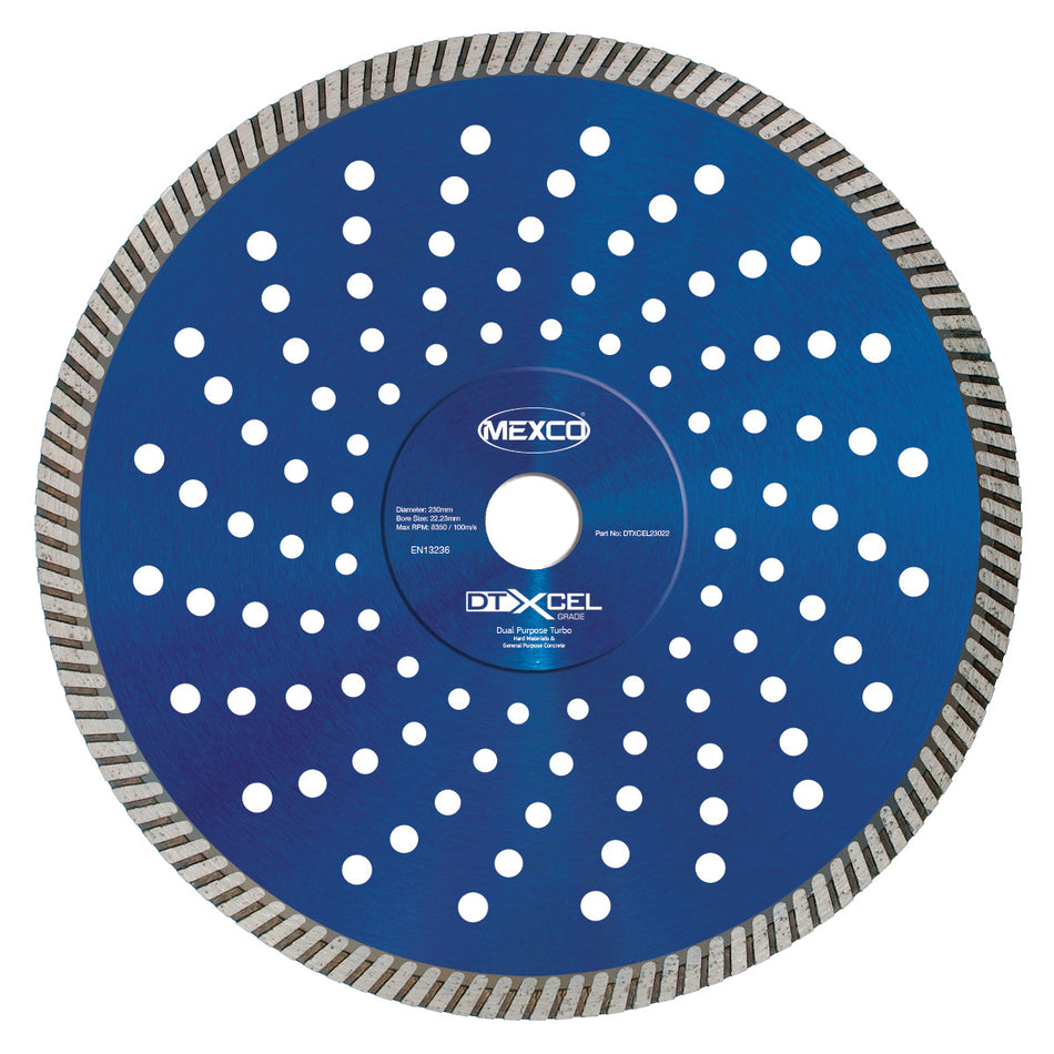 Mexco DTXCEL23022 230MM DUAL PURPOSE TURBO XCEL GRADE