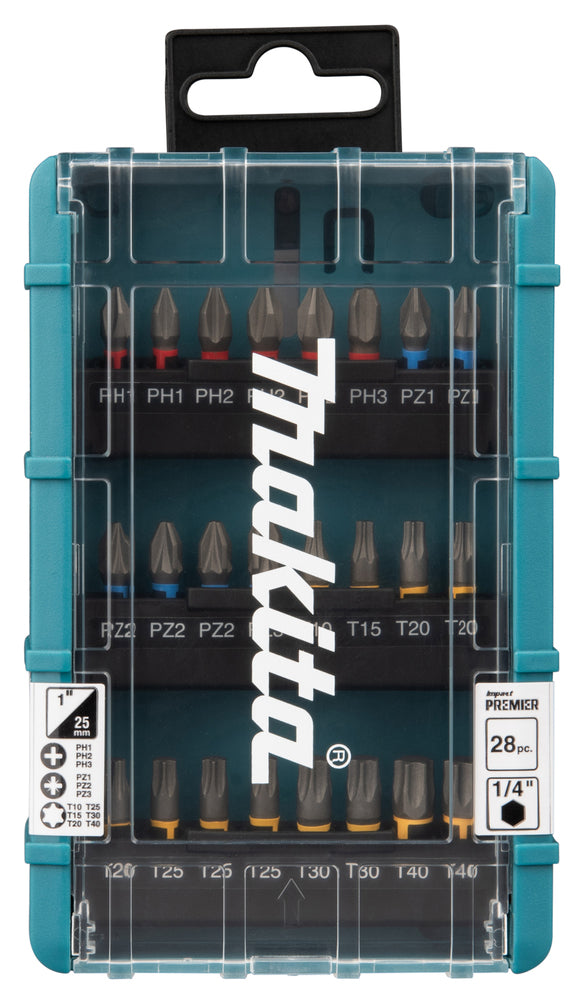Makita E-25068 Impact Premier 28 Piece Torsion Bit Set 1/4"
