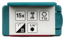 Makita E-25937 Impact Premier Torsion Screw Bit Set, T10, 15pc 25mm