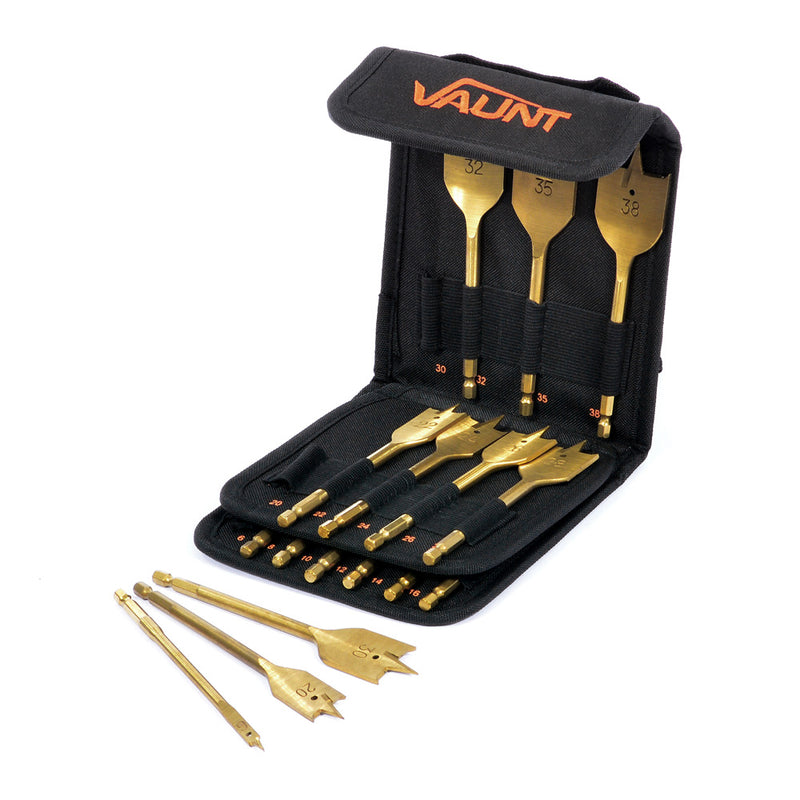 Vaunt E1321000 Essentials Flat Bit Set Titanium Coated - 16 Piece