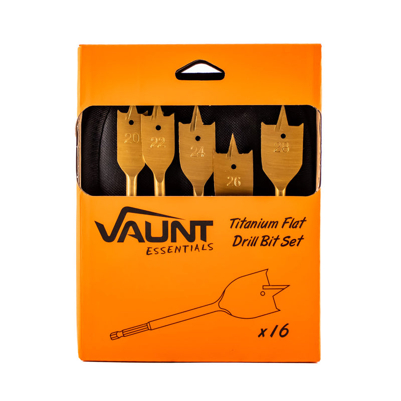 Vaunt E1321000 Essentials Flat Bit Set Titanium Coated - 16 Piece