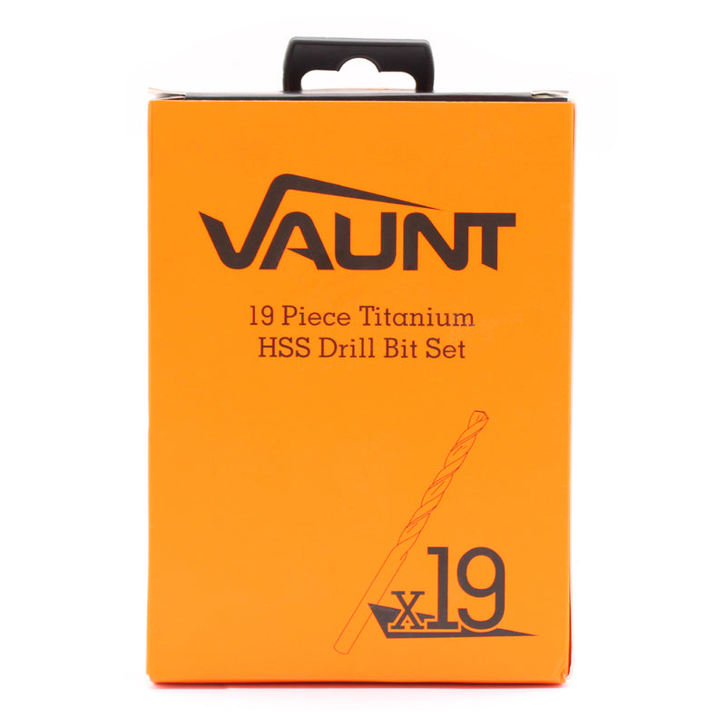 Vaunt E1324040 Essentials HSS Titanium Coated Drill Bit Set - 19 Piece