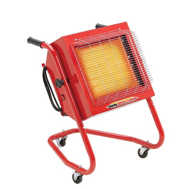 Clarke 6920259 Devil 370SPD 2.8kW Remote Controlled Quartz Halogen Infrared Heater (230V)