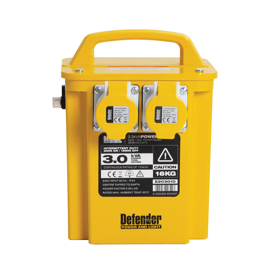 Defender E203010 3kVA Portable Transformer 16A