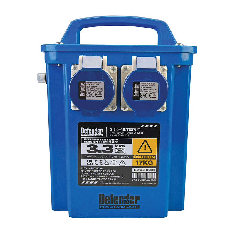 Defender E203030 3.3kVA Step Up Transformer 16A