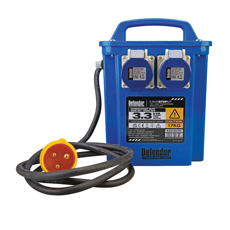 Defender E203030 3.3kVA Step Up Transformer 16A
