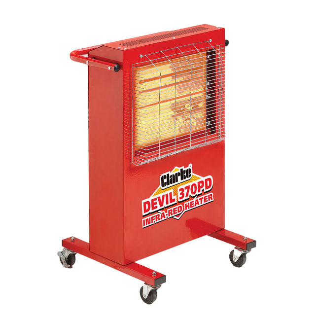 Clarke 6920257 Devil 370PD 2.8kW Quartz Halogen Infrared Heater (230V)