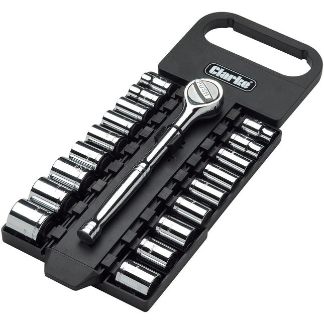 Clarke 1700757 PRO351 19 Piece 3/8" Drive Socket Set