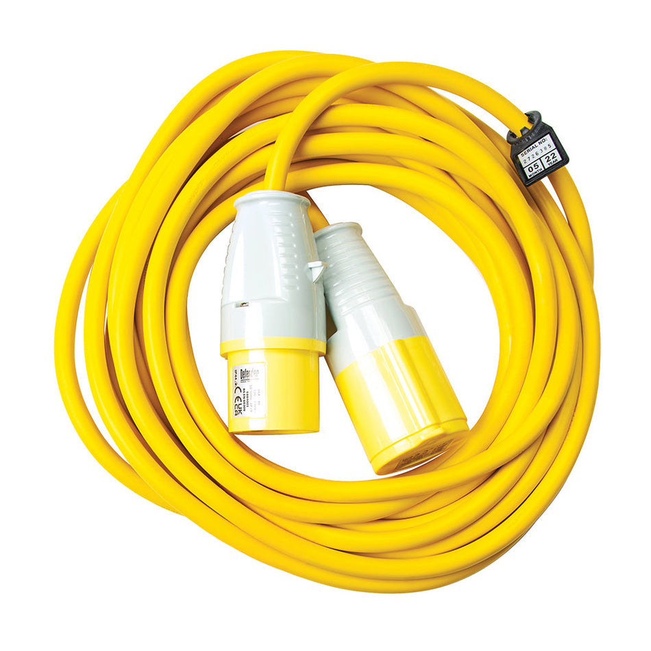Defender E85123 Arctic Extension Lead Yellow 16A 2.5mm2 10m
