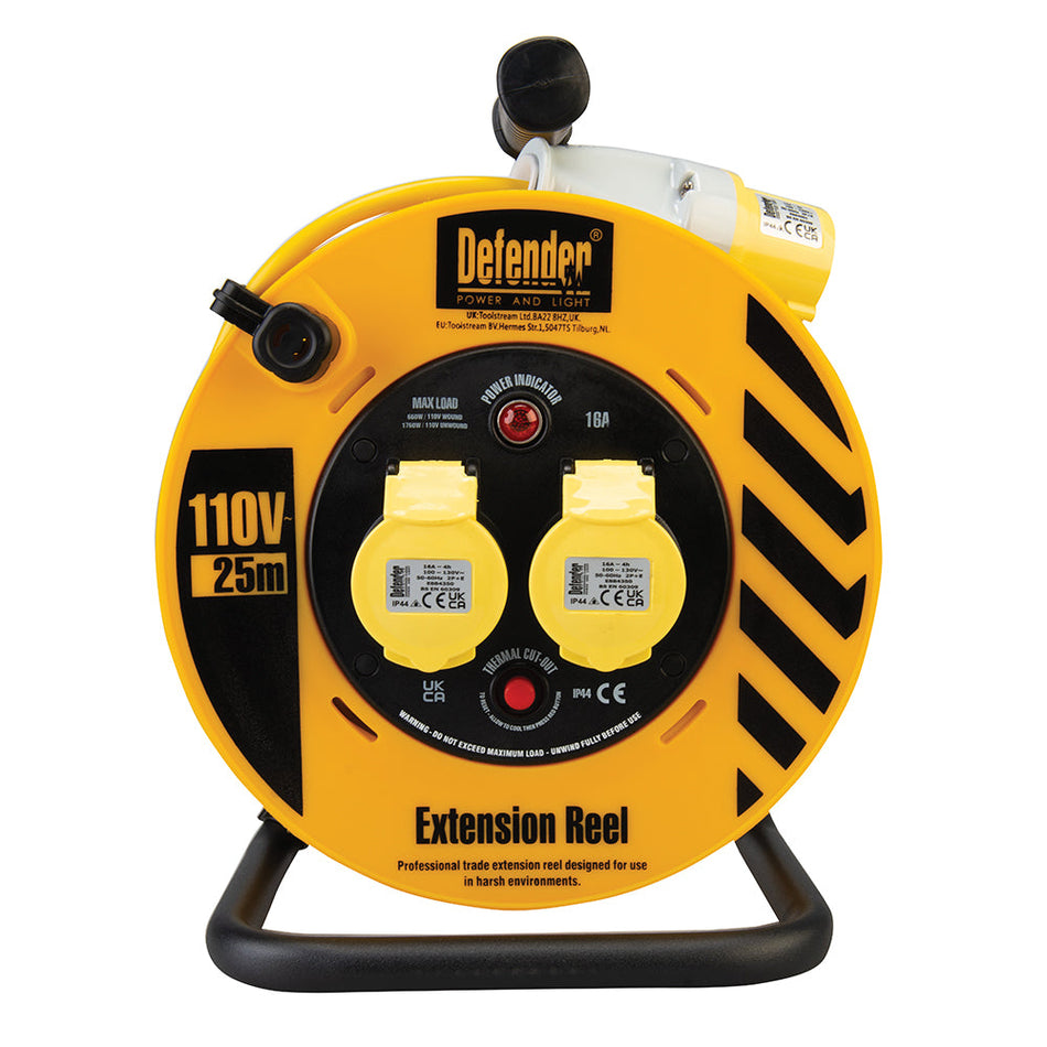 Defender E86450 Industrial Cable Reel 25m
