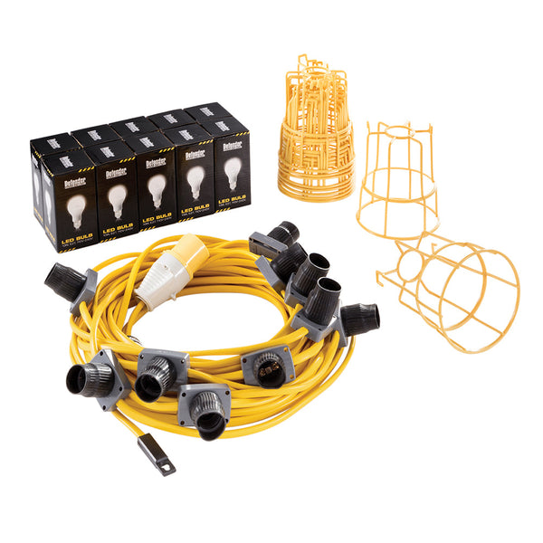 Defender E89811 100W LED ES Festoon Kit 22m