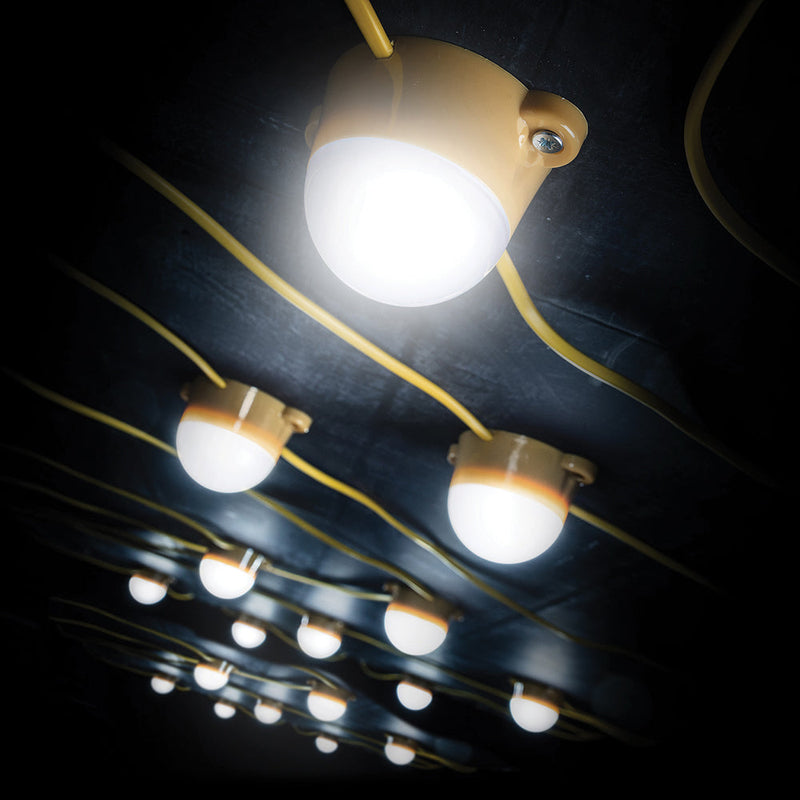 Defender E89818 100W LED Encapsulated Festoon String Lights 50m