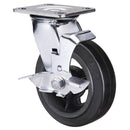 Clarke 4200141 Heavy Duty Rubber Castor Wheels Fixed / Swivel / Swivel & Brake (125mm - 200mm)
