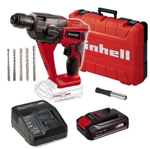 Einhell TE-HD 18 Li 18V SDS+ Hammer Drill, 1x 2.5Ah Battery, Charger & Case