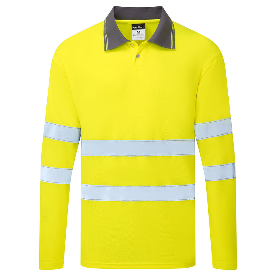 Portwest ES1 Essential Hi-Vis Polo Shirt L/S