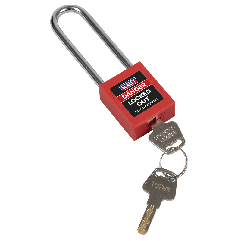 Sealey EV12 Safety Lockout Padlock - Long Shackle