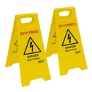 SEALEY EV19 EV/Hybrid Floor Warning Signs - Pack of 2