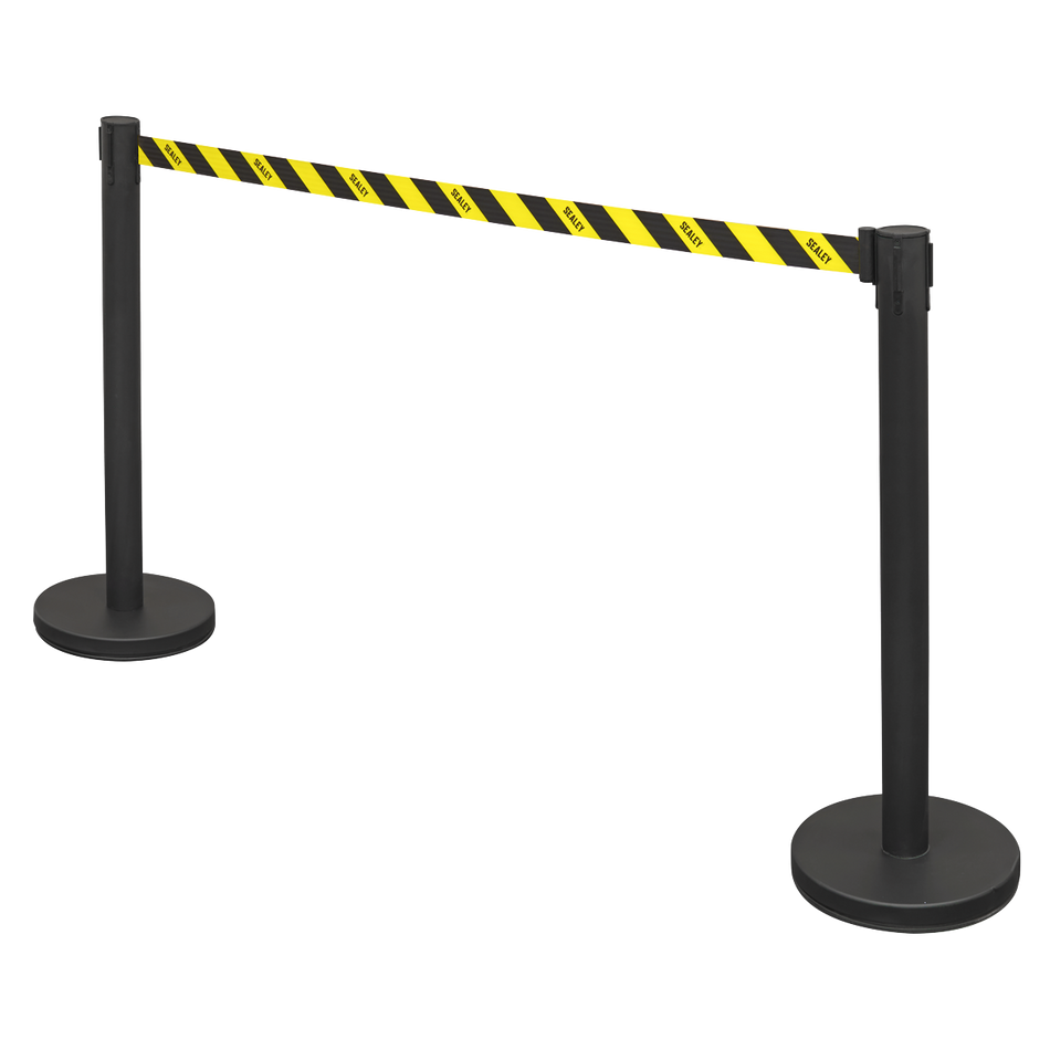 Sealey EV23 Retractable Safety Belt Barrier Post - Set of 2