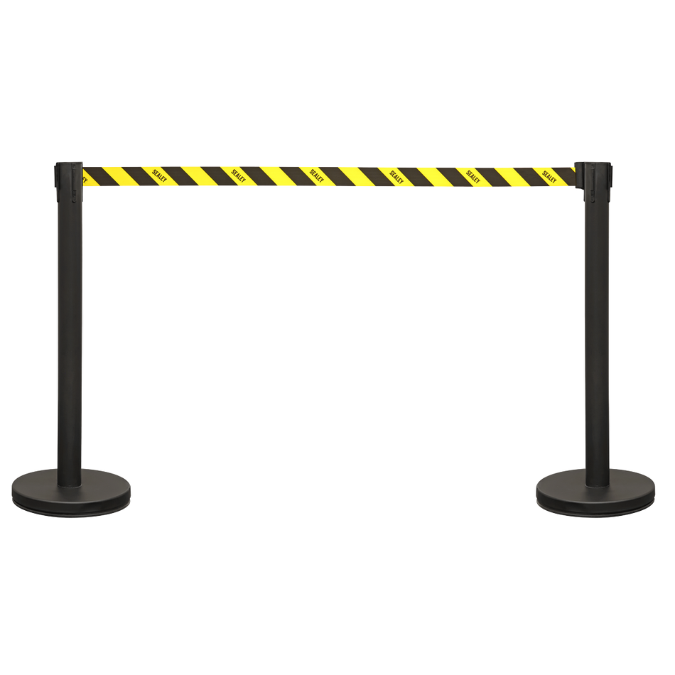 Sealey EV23 Retractable Safety Belt Barrier Post - Set of 2