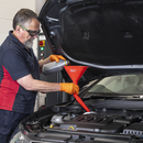 SEALEY F7 Angled Spout Oval Funnel with Filter 200mm - Medium