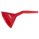 SEALEY F7 Angled Spout Oval Funnel with Filter 200mm - Medium