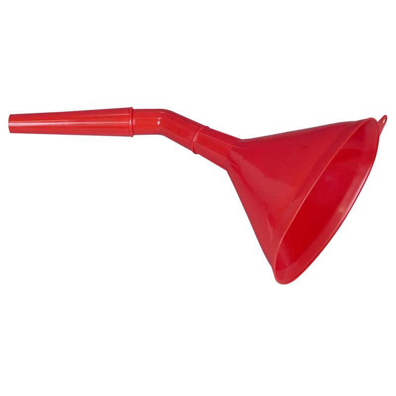 SEALEY F7 Angled Spout Oval Funnel with Filter 200mm - Medium