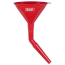 SEALEY F7 Angled Spout Oval Funnel with Filter 200mm - Medium