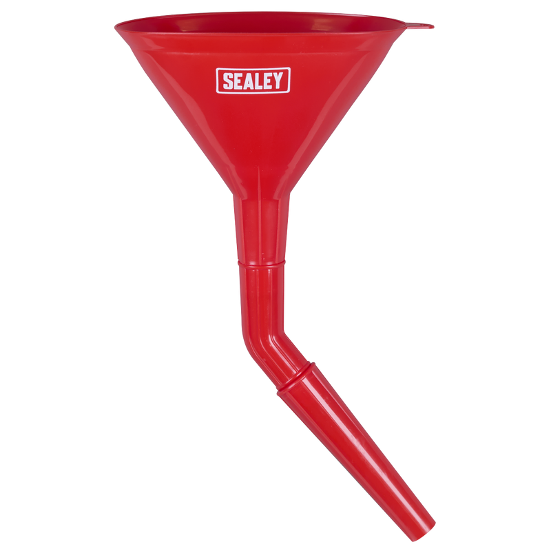 SEALEY F7 Angled Spout Oval Funnel with Filter 200mm - Medium