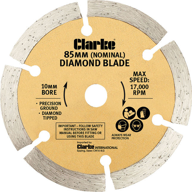 Clarke 6460238 85mm Sintered Diamond Blade for CPS85