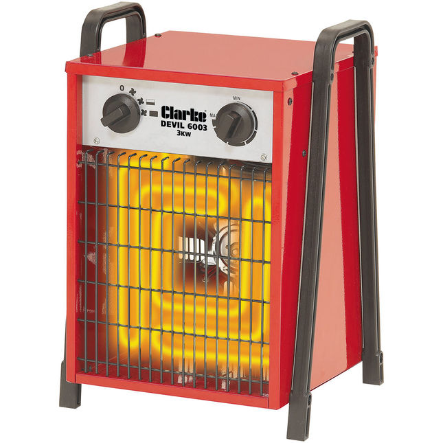 Clarke 6925220 Devil 6003 3kW Industrial Electric Fan Heater (230V)