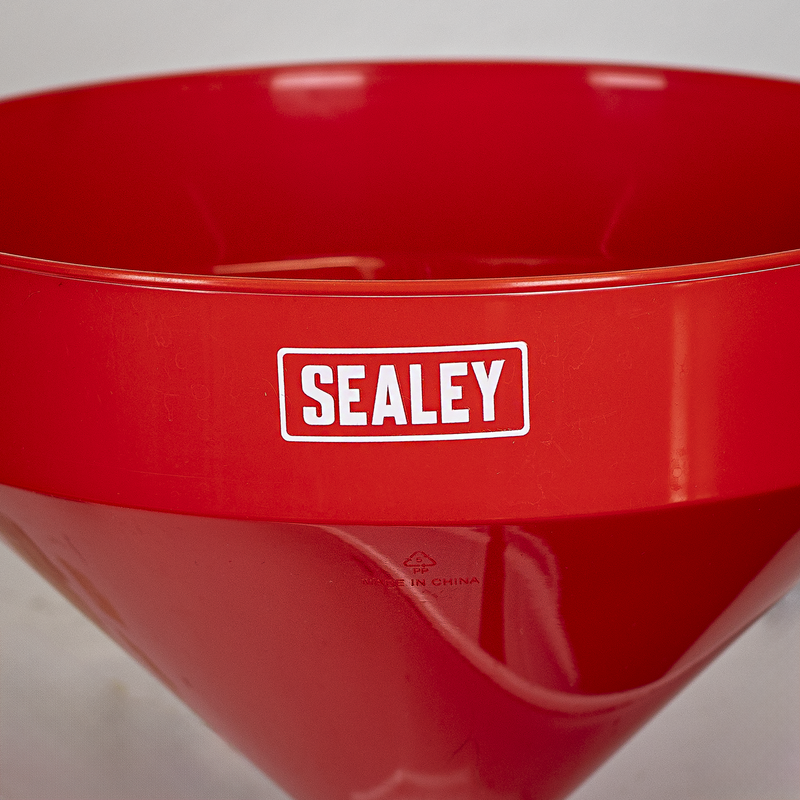 SEALEY F8 Fixed Spout Funnel with Filter 300mm - Extra-Large