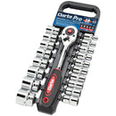 Clarke 1700793 PRO387 19 Piece _" Multi-Fit Metric Socket Set