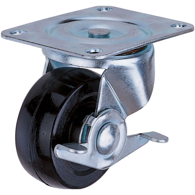 Clarke 4200081 Rubber Castor Wheels Fixed / Swivel / Swivel & Brake (50mm - 100mm)