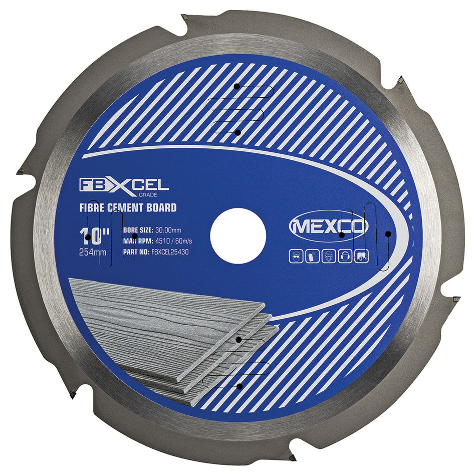 Mexco FBXCEL25430 254 X 2.4MM X 6T FIBRE CEMENT BOARD PCD BLADE